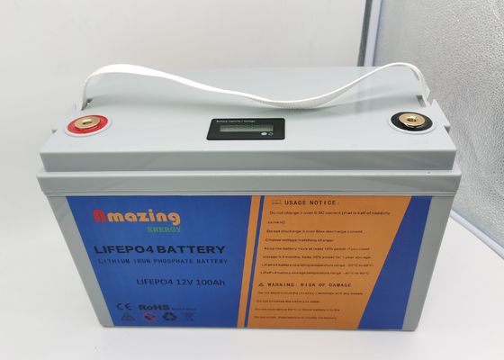 Zonnelifepo4 de Batterijen1280wh Lithium Ion Solar Battery van 0.5C 50A 12.8v 100Ah
