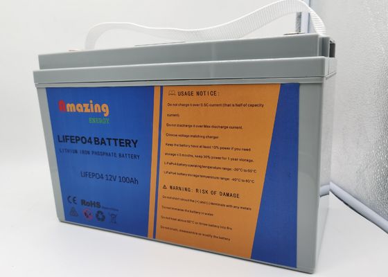Zonne de Batterij12.8v 100Ah Lifepo4 Navulbare Batterij van MSDS 1280WH Lifepo4