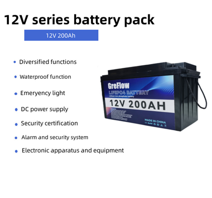 Diepe cyclus 12v 200ah Lithium Ion Battery 12v Lithium Ion Battery Vervang loodzuur